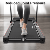 Folding Treadmill with Incline 2.5HP 12KM/H Electric Treadmill for Home Foldable, Bluetooth Music Cup Holder Heart Rate Sensor Walking Running Machine