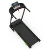 Folding Treadmill with Incline 2.5HP 12KM/H Electric Treadmill for Home Foldable, Bluetooth Music Cup Holder Heart Rate Sensor Walking Running Machine