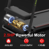 Folding Treadmill with Incline 2.5HP 12KM/H Electric Treadmill for Home Foldable, Bluetooth Music Cup Holder Heart Rate Sensor Walking Running Machine