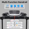 Folding Treadmill Electric Running Machine 2.5HP Motor 300LBS Weight Capacity Walking Jogging Machine with 3 Level Incline 12 Preset Programs for Home