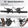Ecarpat Mountain Bike 27.5 Inch Wheels, 21-Speed Mens Womens Trail Commuter City Mountain Bike, Carbon steel Frame Disc Brakes Thumb Shifter Front For