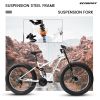 A26309 26 inch Mountain Bike,Full-Suspension 21 Speeds Drivetrain with Disc-Brake MTB Bicycle, 26*4" Fat tire Bike for Men or Women.