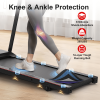 Folding Treadmill with Incline 2.5HP 12KM/H Electric Treadmill for Home Foldable, Bluetooth Music Cup Holder Heart Rate Sensor Walking Running Machine