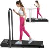 Under Desk Treadmill, Walking Pad, 2 in 1 Portable Treadmill with Handle Remote Control LED Display, Walking Jogging Machine for Home Office Use(265 l