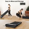 Under Desk Treadmill, Walking Pad, 2 in 1 Portable Treadmill with Handle Remote Control LED Display, Walking Jogging Machine for Home Office Use(265 l