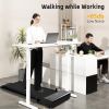 Under Desk Treadmill, Walking Pad, 2 in 1 Portable Treadmill with Handle Remote Control LED Display, Walking Jogging Machine for Home Office Use(265 l