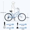 7 Speed Bicycles, Multiple Colors 26"Inch Beach Cruiser Bike