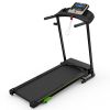 Folding Treadmill with Incline 2.5HP 12KM/H Electric Treadmill for Home Foldable, Bluetooth Music Cup Holder Heart Rate Sensor Walking Running Machine