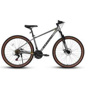 A27312 Ecarpat Mountain Bike 27 Inch Wheels, 21-Speed Mens Womens Trail Commuter City Mountain Bike, Aluminium Frame Disc Brakes Thumb Shifter Front F (Color: as Pic)