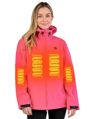 Heated Jacket for Women, ANTARCTICA GEAR Winter Coat with 12V 16000mAh Battery Pack, Soft Shell Heating Hood Jacket Heated Jacket for Women, ANTARCTICA GEAR Winter Coat with 12V 16000mAh Battery Pack, Soft Shell Heating Hood Jacket
