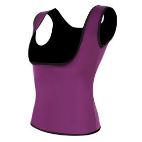 Women Hot Body Shaper Sauna Sweat Vest for Workout Exercise (Color: Purple, size: 5xl)