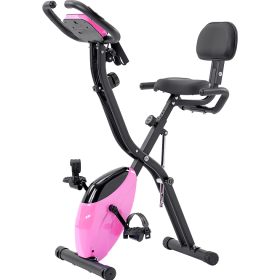 Folding fitness car fitness upright and horizontal X-Bike 10 class adjustable resistance, arm band and backrest studio home and garage gym Full-body e (MS187237AAH: MS187237AAH)