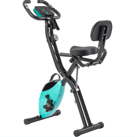 Folding fitness car fitness upright and horizontal X-Bike 10 class adjustable resistance, arm band and backrest studio home and garage gym Full-body e (MS187237AAH: MS187237FAA)
