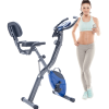 Folding fitness car fitness upright and horizontal X-Bike 10 class adjustable resistance, arm band and backrest studio home and garage gym Full-body e