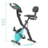 Folding fitness car fitness upright and horizontal X-Bike 10 class adjustable resistance, arm band and backrest studio home and garage gym Full-body e