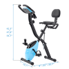 Folding fitness car fitness upright and horizontal X-Bike 10 class adjustable resistance, arm band and backrest studio home and garage gym Full-body e