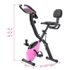 Folding fitness car fitness upright and horizontal X-Bike 10 class adjustable resistance, arm band and backrest studio home and garage gym Full-body e