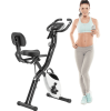 Folding fitness car fitness upright and horizontal X-Bike 10 class adjustable resistance, arm band and backrest studio home and garage gym Full-body e