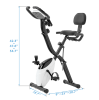 Folding fitness car fitness upright and horizontal X-Bike 10 class adjustable resistance, arm band and backrest studio home and garage gym Full-body e