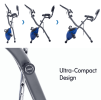 Folding fitness car fitness upright and horizontal X-Bike 10 class adjustable resistance, arm band and backrest studio home and garage gym Full-body e