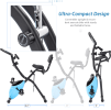 Folding fitness car fitness upright and horizontal X-Bike 10 class adjustable resistance, arm band and backrest studio home and garage gym Full-body e