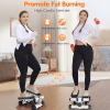 Pink Sports Stepper, Resistance belt stair Stepper 330 lb Load Mini Stepper LED Display Hydraulic Fitness Stepper Home and garage gym exercise squat a