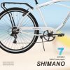 HARMI  Adult Beach Cruiser Bike,7 Speed Bicycles, Multiple Colors,26" Inch Wheels, for Men and Women