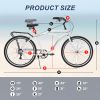 HARMI  Adult Beach Cruiser Bike,7 Speed Bicycles, Multiple Colors,26" Inch Wheels, for Men and Women