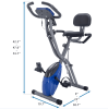 Folding fitness car fitness upright and horizontal X-Bike 10 class adjustable resistance, arm band and backrest studio home and garage gym Full-body e