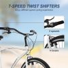 HARMI  Adult Beach Cruiser Bike,7 Speed Bicycles, Multiple Colors,26" Inch Wheels, for Men and Women
